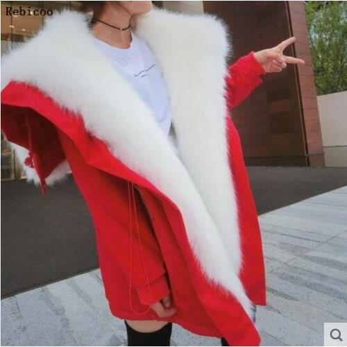 Rebicoo Women's Winter Parkas With Natural Fur