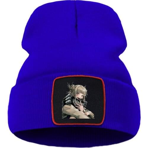 Cartoon My Hero Academia Funny Print Unisex Cap Cartoon Warm Winter Caps Solid Color Simple Knitted Caps Creative Quality Cap