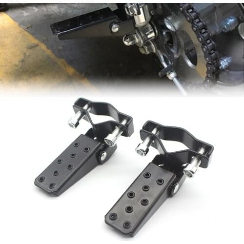 Motorcycle Steel Footrests Pedals 25mm-30mm Black for Yamaha Bike Parts