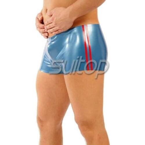 Suitop latex rubber fetish boxers Exotic shorts latex