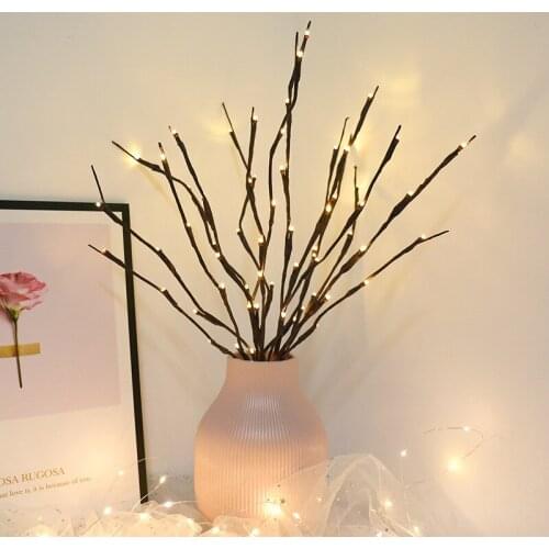 The Light Garden Floral LED Willow Branch Lamp Battery-Operated 20 Bulbs For Home Christmas Party Garden Decoration