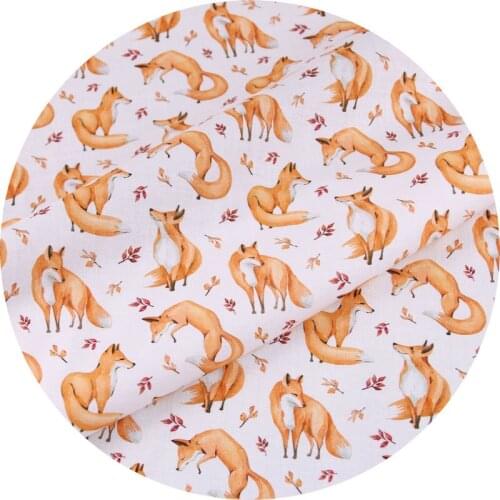 Cartoon animal print 100% cotton fabric tissue for kids dress DIY patchwork accessories for sewing furniture cover bedding cloth