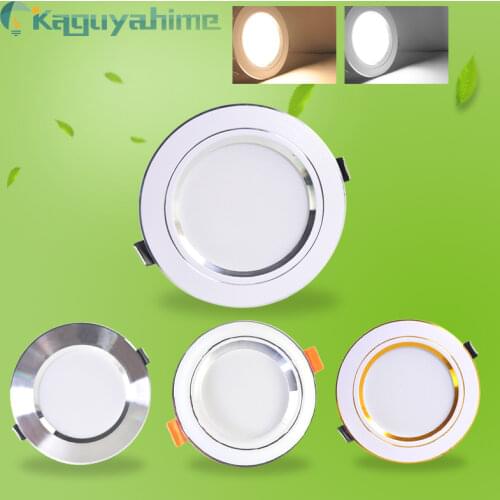 =(K)= Downlight 3W 5W 9W 12W 15W 18W Spot led downlight AC 220V Gold Silver Ultra Thin Aluminum Round Recessed LED Spot Lighting