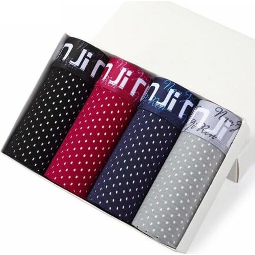 4pcs/lot Mens Boxer Panties Male Summer Mesh Breathable Underpants Men Underwear Boxers Homme Shorts Plus Size 5XL 6XL MY291