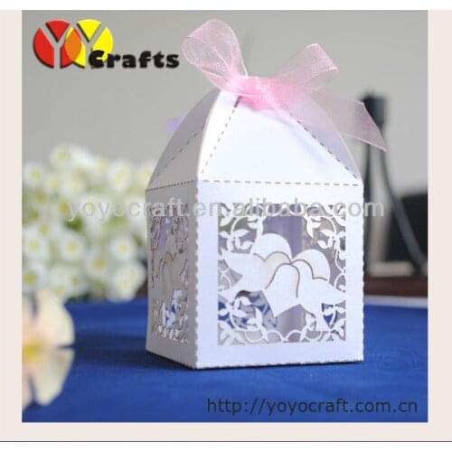 Wedding decoration!Various colors kinds of laser cut candy box Laser cut wedding favours Love dove wedding favours