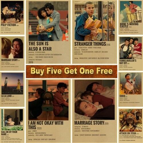 Vintage Classic Movie Poster TV Show Kraft Paper Retro Posters Modern Art Painting Picture for Room Bar Cafe Wall Decor