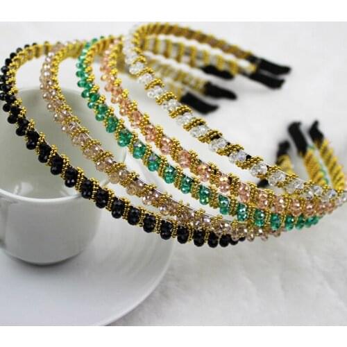 Women Girls Crystal Rhinestone Jewelry Headband Hairband Hair Band Accessories