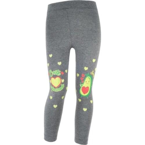 Female Child Smoked Summery Avocado Pattern Leggings