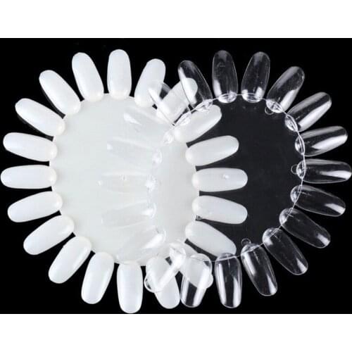 20 tips oval nail art display board colors chart wheel, Trainers Practice Ellipse Plastic Gel Polish Palette Tool 100pcs