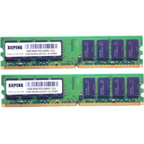 2GB 2Rx8 PC2-5300U 4G PC2 6400 DDR2 800MHz NON ECC RAM for DELL Opti Plex 210L 320 745 740 745c 755 DT/ MT/SFF/USFF Desktops