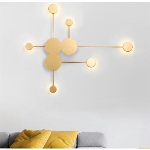 Free Shipping Nordic Acrylic Wall Lamp Simple Creative Living Room Dining Personality Bedroom Bedside Background Wall LED Lights