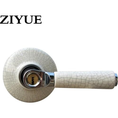 Free shipping Lock Handle Lock Cylinder Type Ceramic Handle Lock Door Lock Indoor Bathroom Door