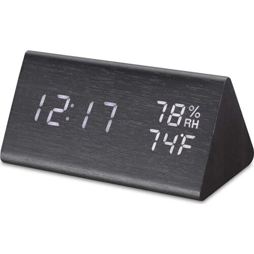 LED digital clock, multifunctional temperature and humidity alarm, home voice control clock, learning office clock