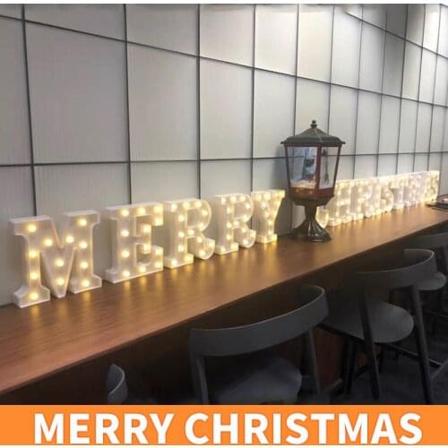 DIY 3D Letter Light LED Night Lights 26 English Marquee Sign Alphabet Night Lamp Atmosphere Home Wedding Birthday Decor Light