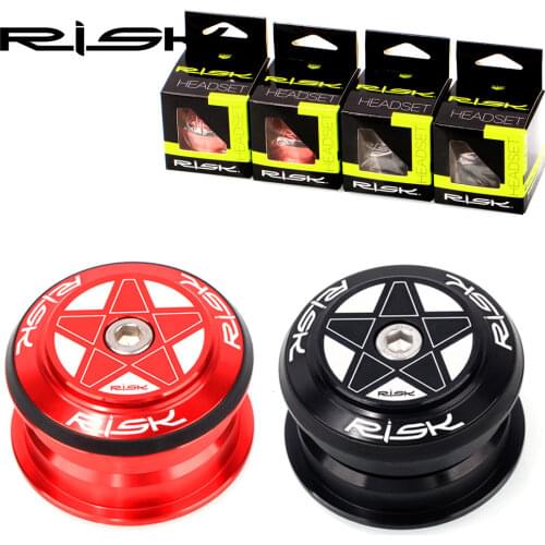 RISK Bicycle Headset High quality Double Bearing Built in Bike Headset For 44mm Straight Head Tube With 28.6mm Straight Fork