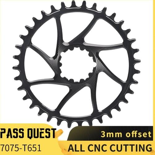 GXP Chainring MTB Road Bike 3mm Offset Narrow Wide Toote Plates Bicycle Chainring 28T 30T 32T 34 36T 38T Hollowed Plate for SRAM