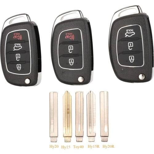 Kutery 3 Button Car Key Shell Hy20 Remote Key Uncut Blade Fob Shell For Hyundai Hb20 Ix35 Ix45 Elantra Santa Fe New Verna