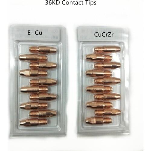 36KD Contact Tip CuCrZr MIG Torch/Gun Consumables 0.8/1.0/1.2mm Welding Tips for Euro Style MIG MAG Welding Torch