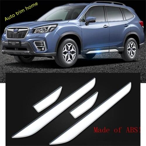 Lapetus Outside Car Door Body Molding Bottom Cover Trim 4 Piece Fit For Subaru Forester 2019 2020 2021 ABS Auto Accessories