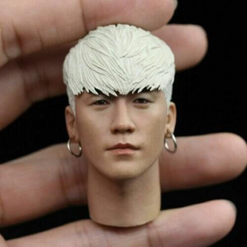 1/6 Male Head Carved Seung-hyun Victory Korea Star Head Sculpt Head Model For 12 inches Action Figures Body Accessories
