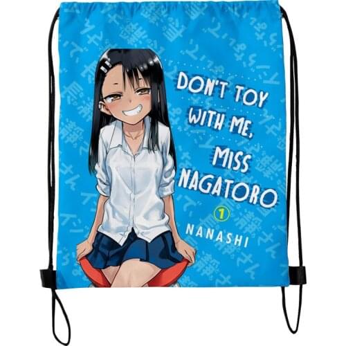 Nagatoro Fashion Style Student Shoulder Storage Bag Drawstring Travel Beach Backpack Toys Shoes Clothes Organizer