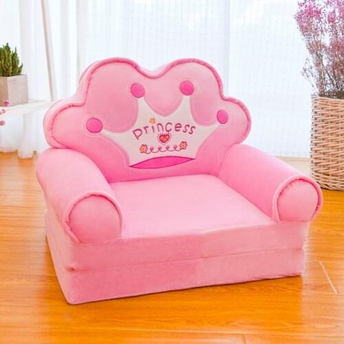 Cartoon Folding Sofa Plush Toy Childrens Sofa Detachable Washable Foldable Multifunctional Baby Comfortable Sofa Seat