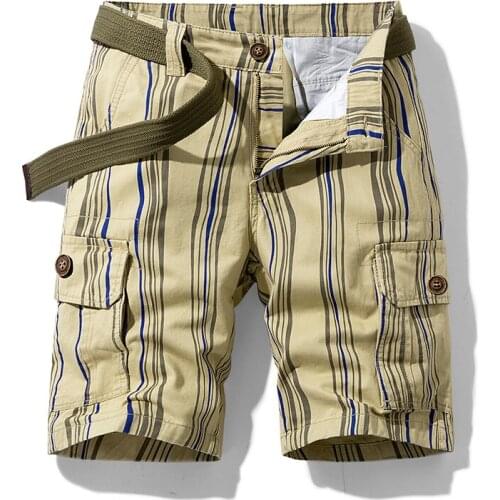 Mens Summer Shorts Cotton Casual Pants Summer Loose Large Bermuda Cargo Pants Sports Training Tactical Pants Camouflage Pants