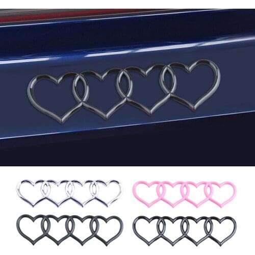 Rear Trunk Tail Label Badge Emblem Decal Love Heart Logo Car Sticker Replacement for Audi A3 A4 A6L Q5 Car Styling