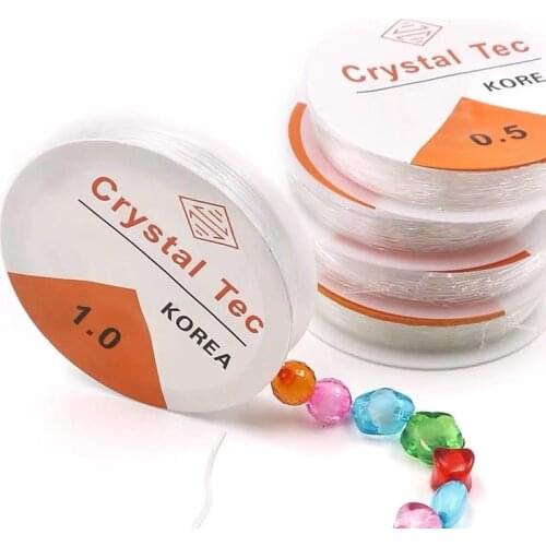 1 Roll Transparent Elastic Crystal Line Beading Cord String Wire Thread For For Needlework Jewelry DIY Bracelet 0.6mm 0.8mm 1mm