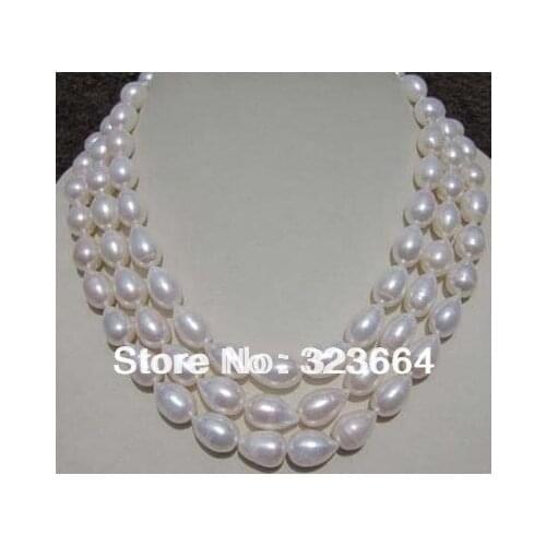 Charming! 7-8mm White Baroque Freshwater Pearl Necklace 60"