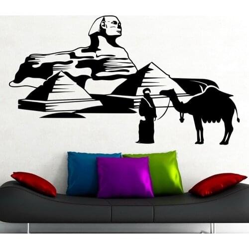 Egypt Pyramids Sphynx Wall Decal Camel Bedouin Vinyl Wall Sticker Home Living Room Decoration Accessories Removable Mural X453