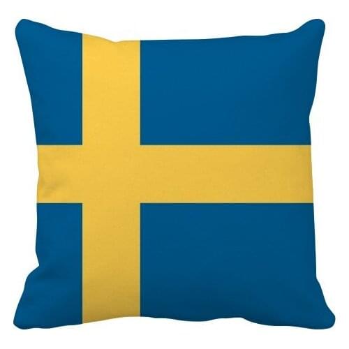 Sweden National Flag Europe Country Throw Pillow Square Cover