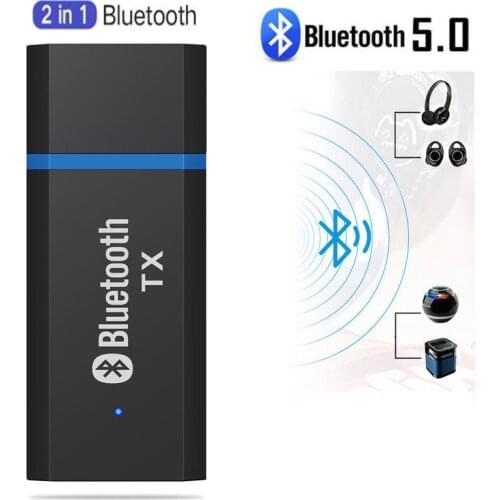 USB Bluetooth Transmitter 5.0 Audio Adapter TV PC Driver-Free Mini USB Audio Transmitter 3.5MM Jack AUX Wireless Adapter