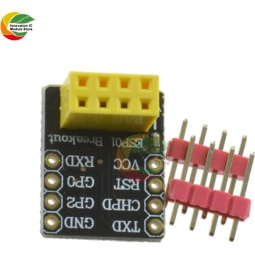 Ziqqucu 5PCS ESP-01 Esp8266 ESP-01S Model Of ESP8266 Serial Breadboard Adapter To WiFi Transceiver Module Breakout UART Module