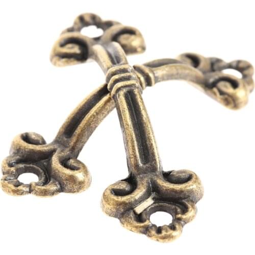 12pcs mini Handles Furniture Hardware 48mm x 14mm Jewelry Box Drawer Cabinet Wood Case Handle Pull Knob