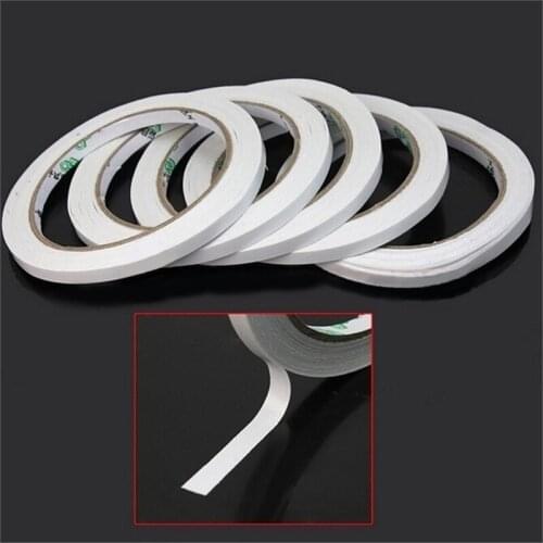 2 rolls Double Sided Strong Adhesive Tape 10m*6mm Hot Powerful Double Faced Adhesive Tape Paper Double Sided Tapes