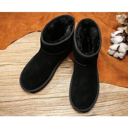 2019 winter snow boots couple cotton boots plus velvet warm Martin boots in the tube tide shoes bread shoes mens non-slip