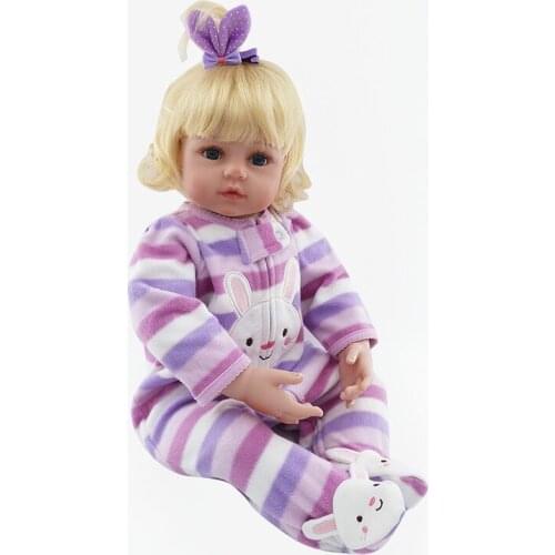 22inch Reborn Baby Doll Lifelike Soft Silicone Vinyl Real Gentle Touch Clothing Model Girls Brinquedos Kids Best Playmate Gifts
