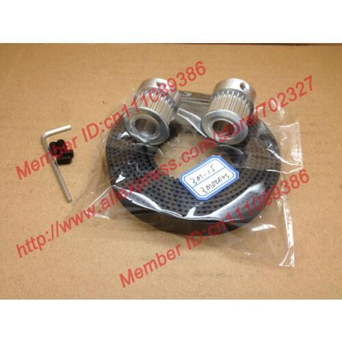 3Meters 3M open timing belt width 15mm and 2pcs 24 teeth Bore 12mm HTD 3M Timing Pulley fit for engraving laser CNC machines