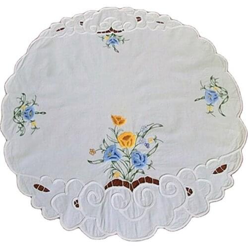 58cm Luxury Lace Cotton Crochet Placemat Cup Mug Holder Glass Coaster Kitchen Dining Table Place Mat Doily Christmas Drink Pad