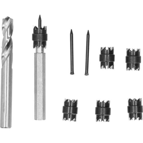 9Pcs High Speed Steel Sopt Weld Cutter 3/8Inch Drill Bit Double Sided Metal Remover Cutting Tool Set Kit