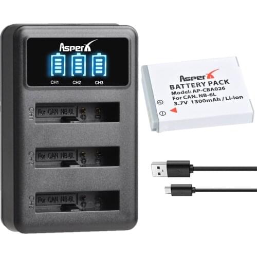 1300mAh Battery NB-6LH NB-6L NB6L Replacement Batteries for Canon PowerShot S90 SD770 D10 D20 D30 S95 SX260 SX280 SX540 SX700