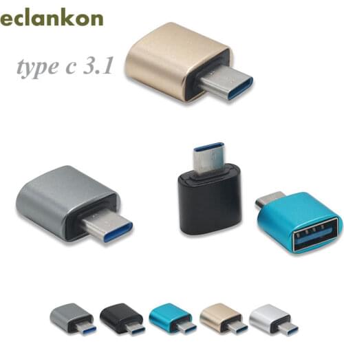 Aluminum USB 3.1 Type C OTG Adapter Micro USB Female turn to Type C Male Converter for Samsung Galaxy Note 8 S8 Plus Huawei zte