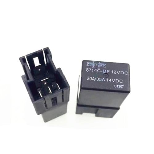 HOT NEW 12V CAR relay 871-1C-DF 871 1C DF 8711CDF 12VDC DC12V 12V 5PIN 35A 5PIN 12VDC