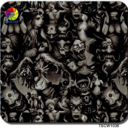 Free shipping TSAUTOP 0.5m width water transfer printing foil water transfer printing flim aqua Beauty and Beast wdf1306