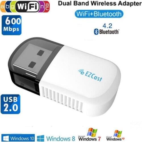 Wireless Bluetooth 4.2 USB WIFI Adapter 5G/2.4G 600Mbps wi fi Dongle Receiver PC Network Card Ethernet USB Lan wifi 5Ghz Adapter