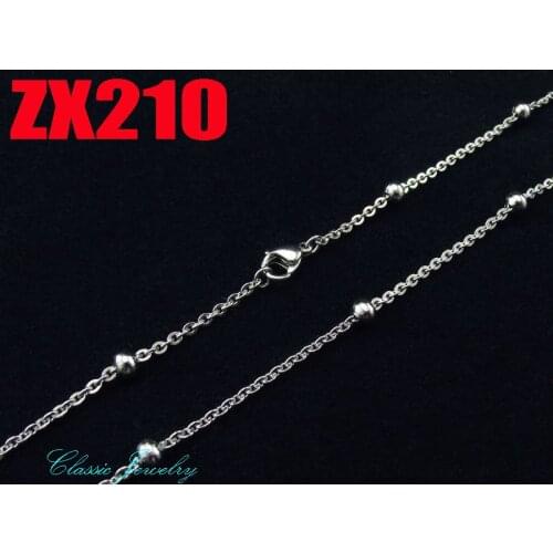 50 meters 4mm inlay ball cross chain stainless steel necklace women fashion jewelry chains Sweater chain ZX210