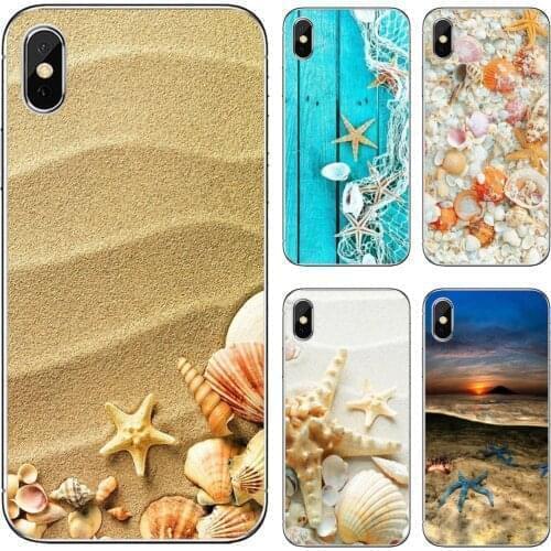 Phone Covers Blue-Wood-Seashells-Sea-Star For Motorola Moto G5 G5S G6 Z Z2 Z3 C G G2 G3 X4 E4 E5 Play Plus