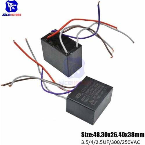 Diymore CBB61 AC 250 -300V 3.5μF/4μF/2.5μF±5% Capacitance 50/60Hz 5 Wires Running Capacitor for Air Conditioner Fan Motor