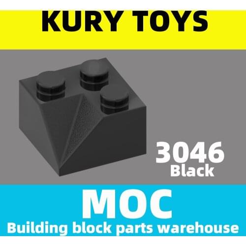 Kury Toys DIY MOC For 3046a 100pcs Building block parts For Slope 45 2 x 2 Double Concave For toy brick